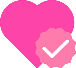 flat style love icon for valentine day