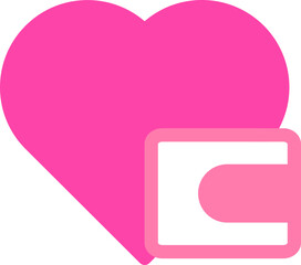 pink love icon for valentine day