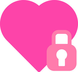 pink love icon for valentine day