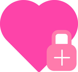 Obraz premium pink love icon for valentine day