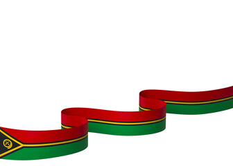 Vanuatu flag element design national independence day banner ribbon png
