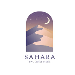 sahara Desert landscape vector