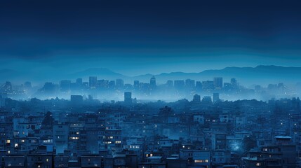 skyline blue urban background illustration modern vibrant, hipster trendy, artistic cool skyline blue urban background
