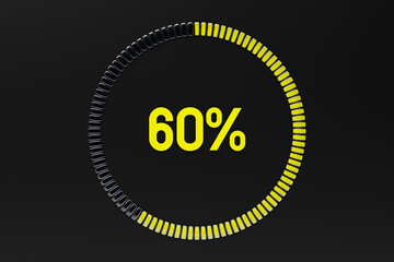  The crisis level measuring device icon. . Infographic gauge element, 3d illustration