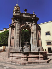 Fountain of Neptune in the city of Queretaro, downtown Queretaro.