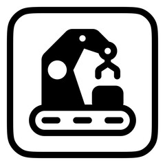 Editable robot hand, industry, sorting vector icon. AI technology, artificial intelligence, computer. Part of a big icon set family. Perfect for web and app interface, presentations, infographics, etc