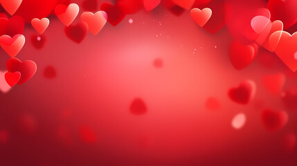 Obraz premium Vibrant Valentine's Day background, hearts background