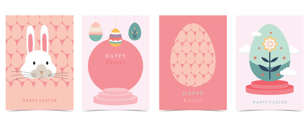 Easter day background for vertical a4 design with geometric style