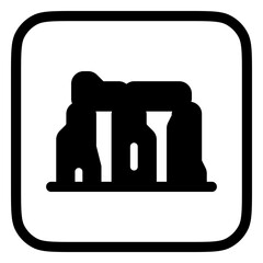 Editable rock, stone, structure vector icon. Landmark, monument, building, culture, architecture. Part of a big icon set family. Perfect for web and app interfaces, presentations, infographics, etc