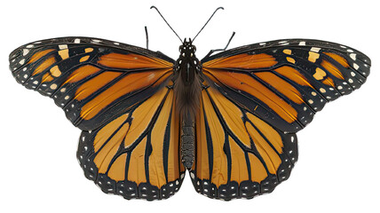 Fototapeta premium Monarch Butterfly Isolated on Transparent Background