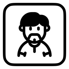 Editable beardy guy with sidecomb hairstyle avatar vector icon. User, profile, identity, persona. Part of a big icon set family. Perfect for web and app interfaces, presentations, infographics, etc