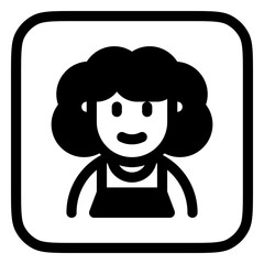 Editable middle aged woman avatar vector icon. User, profile, identity, persona. Part of a big icon set family. Perfect for web and app interfaces, presentations, infographics, etc