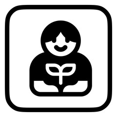 Editable person planting a tree, plant, gardening vector icon. Environment, ecology, eco-friendly. Part of a big icon set family. Perfect for web and app interfaces, presentations, infographics, etc