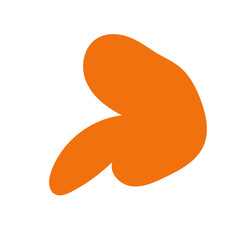 Orange abstract shapes blob vector 