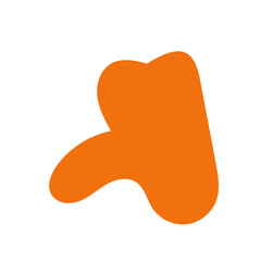 Orange abstract shapes blob vector 