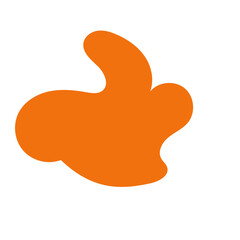 Orange abstract shapes blob vector 