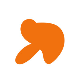 Orange abstract shapes blob vector 
