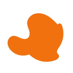 Orange abstract shapes blob vector 