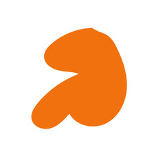 Orange abstract shapes blob vector 