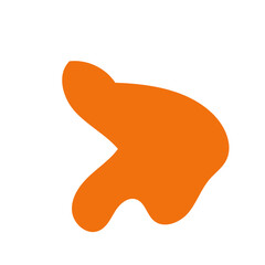 Orange abstract shapes blob vector 