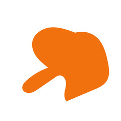Orange abstract shapes blob vector 