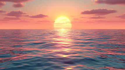 sunset over the sea