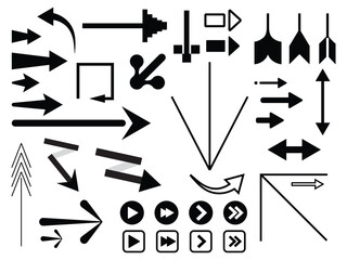 Vector illustration of arrow icons set	