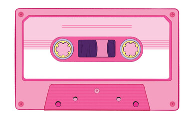 Fototapeta premium Retro cassette vector. vintage music. 80s and 90s nostalgia items. 
