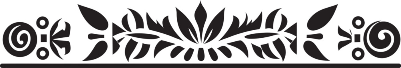 Traditional Ties Black Icon for Ethnic Border Design Tapestry of Time Vector Logo for Ethnic Style Borders