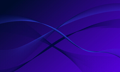 blue smooth lines wave curves on gradient abstract background