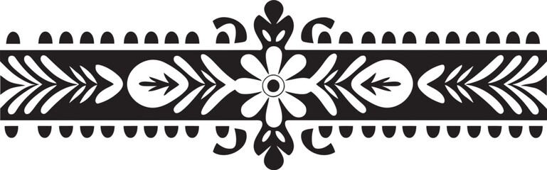 Timeless Craftsmanship Black Logo for Vector Borders Tribal Radiance Ethnic Woman Face Logo in Vector Black