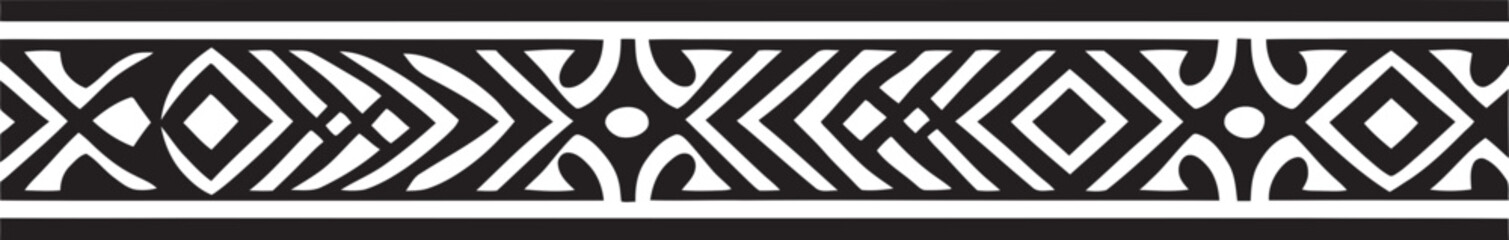 Cultural Mosaic Black Logo for Traditional Border Designs Time Honored Craftsmanship Vector Black Emblem for Ethnic Design