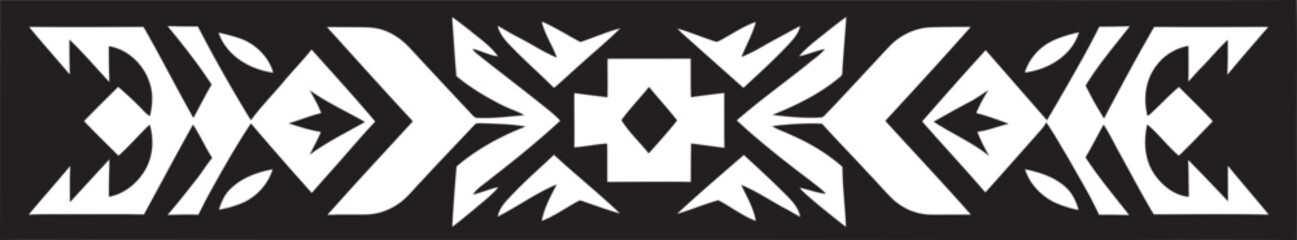 Heritage Harmony Black Icon for Ethnic Border Patterns Intricate Traditions Ethnic Style Border Glyph in Black