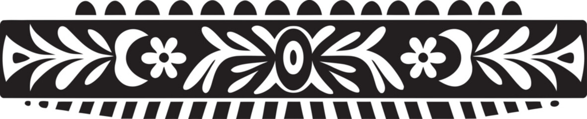 Tribal Legacy Vector Black Logo for Ethnic Style Borders Cultural Essence Ethnic Style Glyph in Black