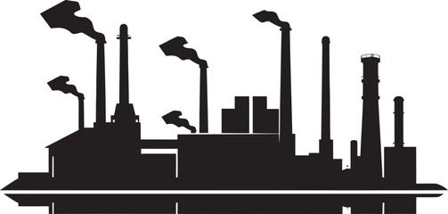 Obraz premium Robotic Precision Black Icon Representing Cutting edge Production Plant Efficiency Unleashed Vector Black Glyph for Progressive Factory Design