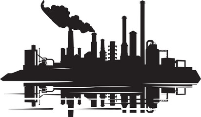 Obraz premium Sleek Assembly Vector Glyph Representing Production Excellence Manufacturing Marvel Monochrome Emblem for Factory Innovation