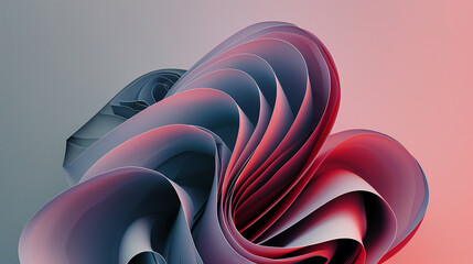 3Dスパイラル構造背景 抽象画_赤紫色
An 3D spiral abstract structure with red and purple colors. Background [Generative AI]