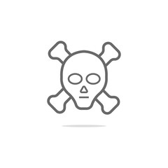 dangerous line icon flat design