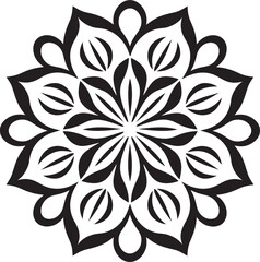 Cultural Kaleidoscope Black Logo Featuring Mandala Pattern in Vector Eternal Harmony Intricate Mandala in Sleek Black Vector Logo