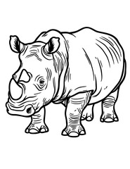 Rhino Coloring Page