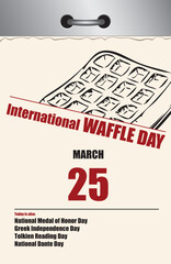 Page calendar Waffle Day