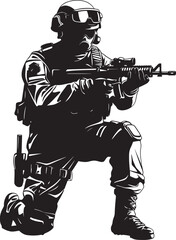 Shielded Vigilance Vector Black Logo Showcasing SWAT Police Authority Dynamic Defense Sleek Vector Logo for SWAT Police Operations in Black