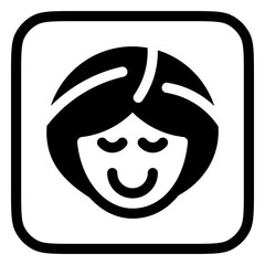 Editable spa lady vector icon. Wellness, spa, relaxation. Part of a big icon set family. Perfect for web and app interfaces, presentations, infographics, etc