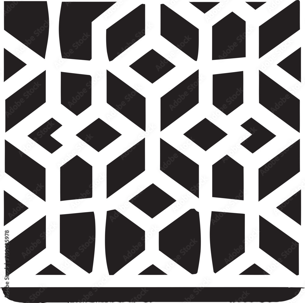 Fototapete dynamic symmetry monochromatic logo featuring abstract geometric shapes in vector shape fusion vecto