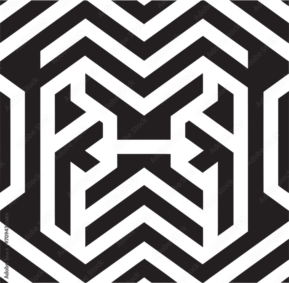 Fototapete abstract elegance black icon with vector logo and dynamic geometric designs infinite angles elegant 