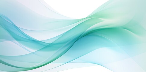 Naklejka premium abstract blue and green waves with light background