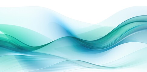 abstract blue and green waves with light background