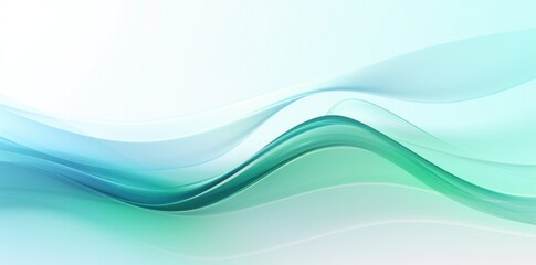 Obraz premium abstract blue and green waves with light background