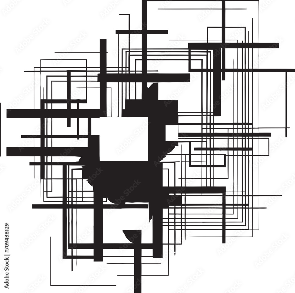 Fototapete abstract elegance black icon with vector logo and dynamic geometric designs infinite angles elegant 