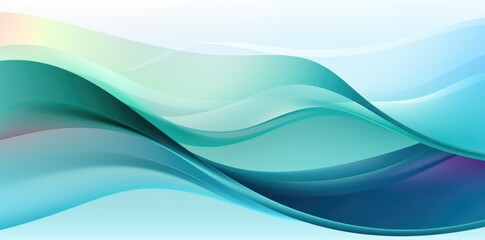 abstract blue and green waves with light background